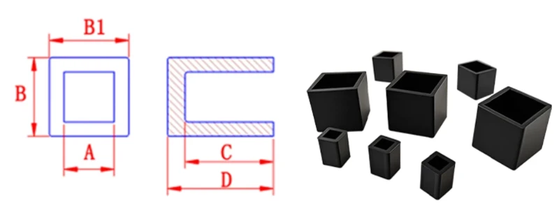 square rubber end caps square rubber end caps